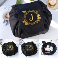 portable women drawstring travel makeup bag organizer make up cosmetic bag case storage pouch toiletry beauty kit box
