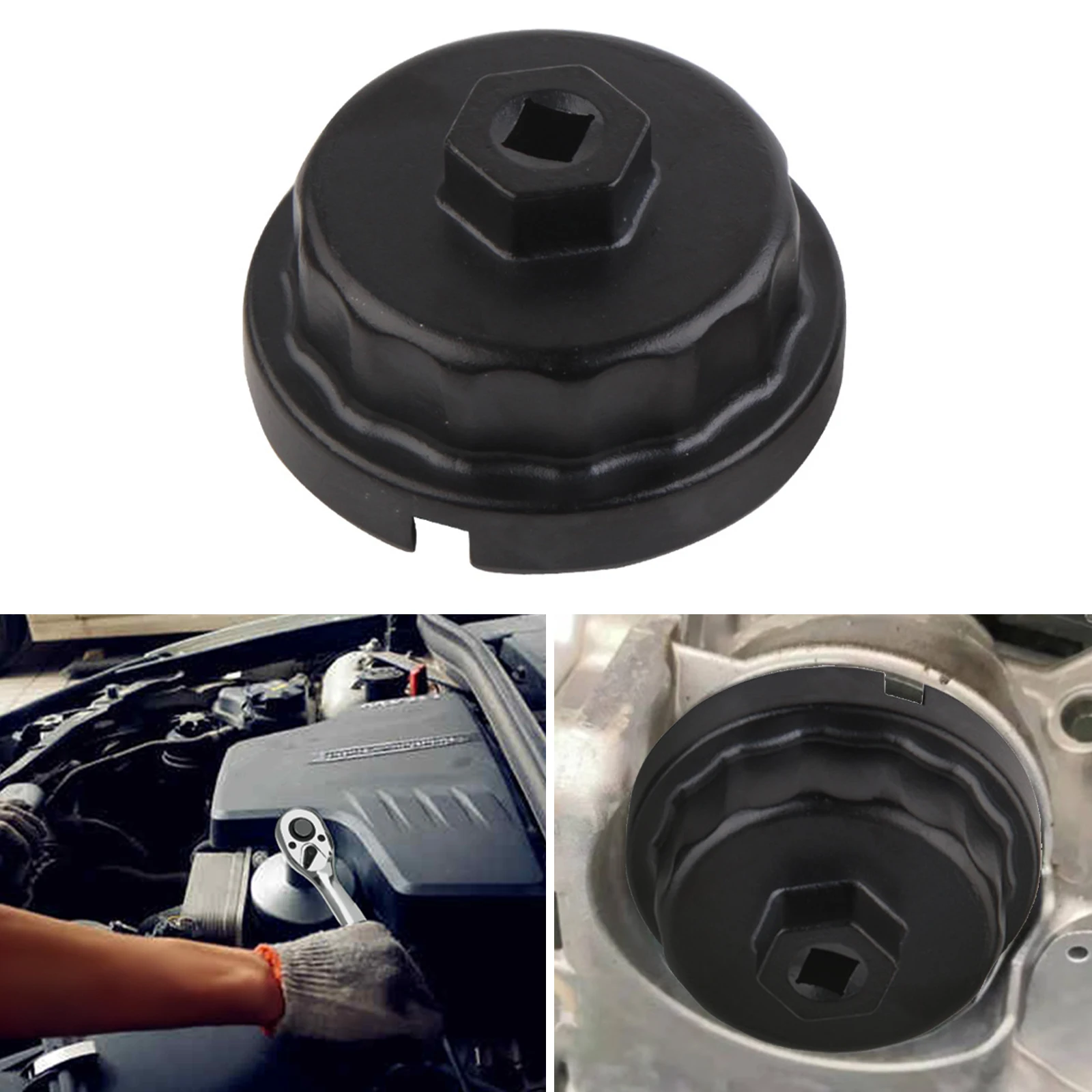 

Oil Filter Cap Removal Wrench 64mm 14 Flute for Toyota Lexus Scion 2.5L-5.7L Engines w/ Cartridge Style Housing
