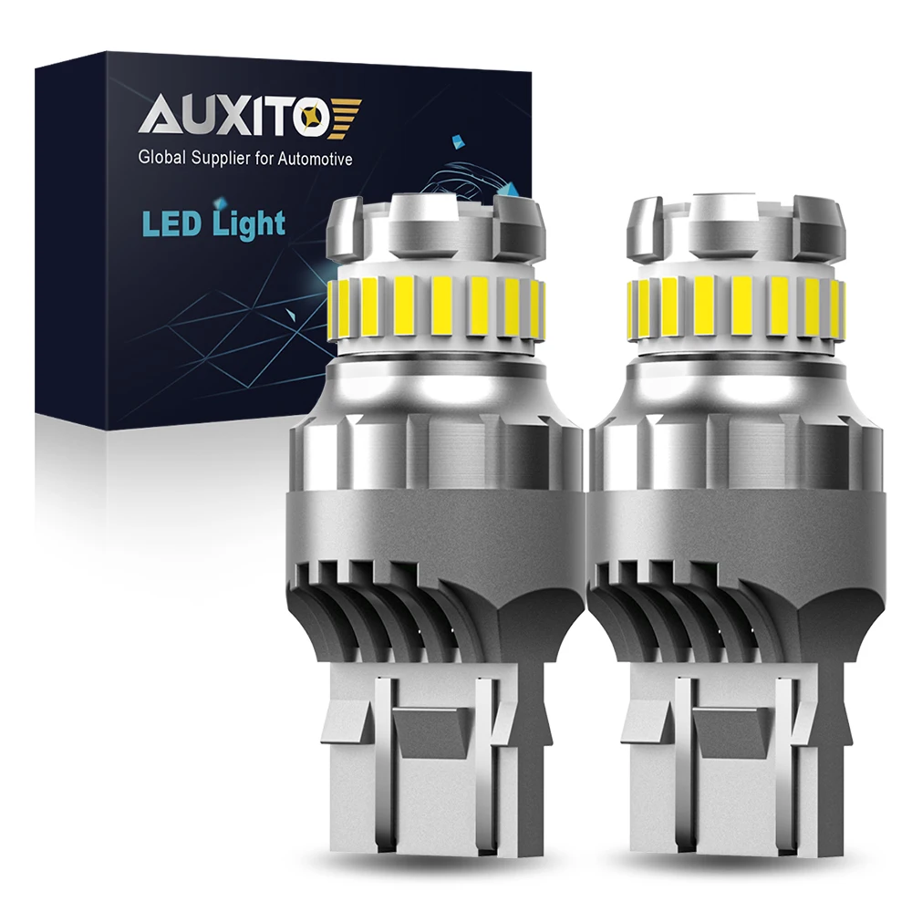 

Дневные ходовые огни AUXITO, 2 шт., W21/5W, W21W, WY21W, P21W, P21/5W, Canbus, лампа для парковки для VW, BMW, Audi, Ford, KIA, Hyundai, Φ, Mazda