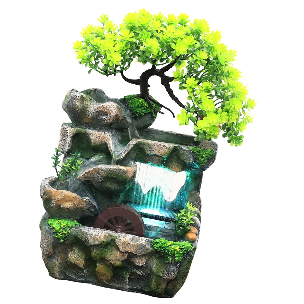 

Настольный фонтан, Миниатюрный Настольный фонтан для помещений, фонтан «Водопад» для офиса