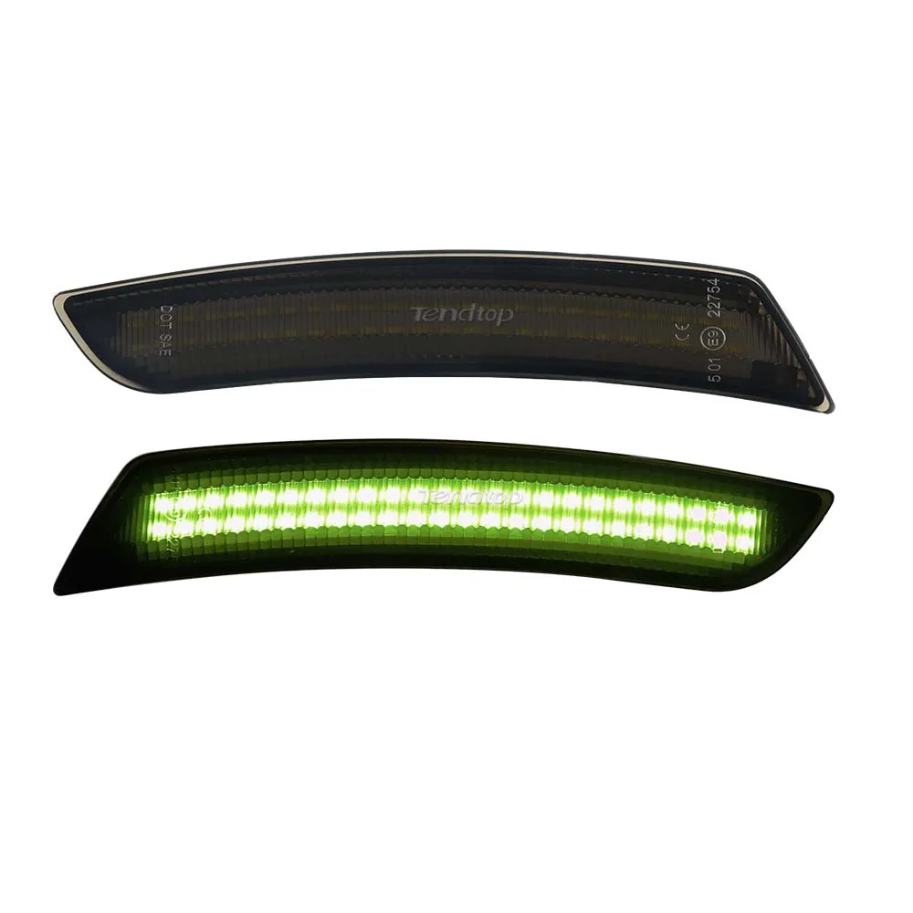 Дымовые линзы зеленые светодиодные боковые габаритные фонари передний и задний