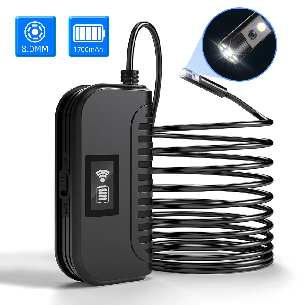 

8mm Dual Lens Camera WiFi Mobile Phone 720P Borescope Detection Industrial Endoscope Inspection Camera