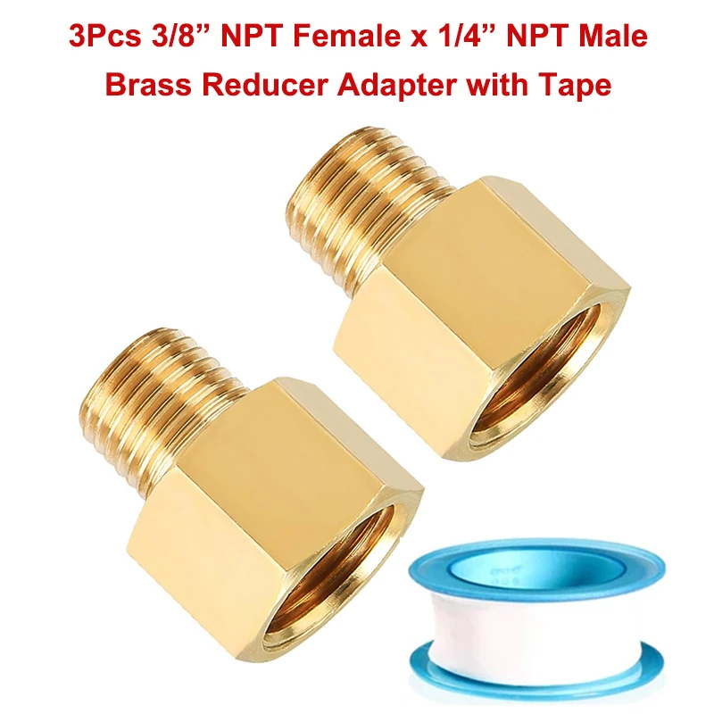 3 шт. переходник с внутренней резьбы NPT на наружную резьбу 3/8 дюйма герметичной