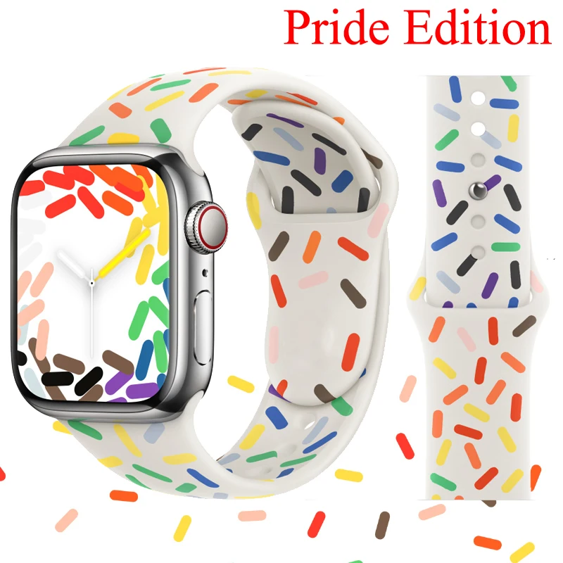 

Силиконовый ремешок для Apple Watch Band 49 мм 45 мм 41 мм 44 мм 40 мм 42 мм 38 мм спортивный браслет correa iwatch series 8 7 6 5 4 Ultra