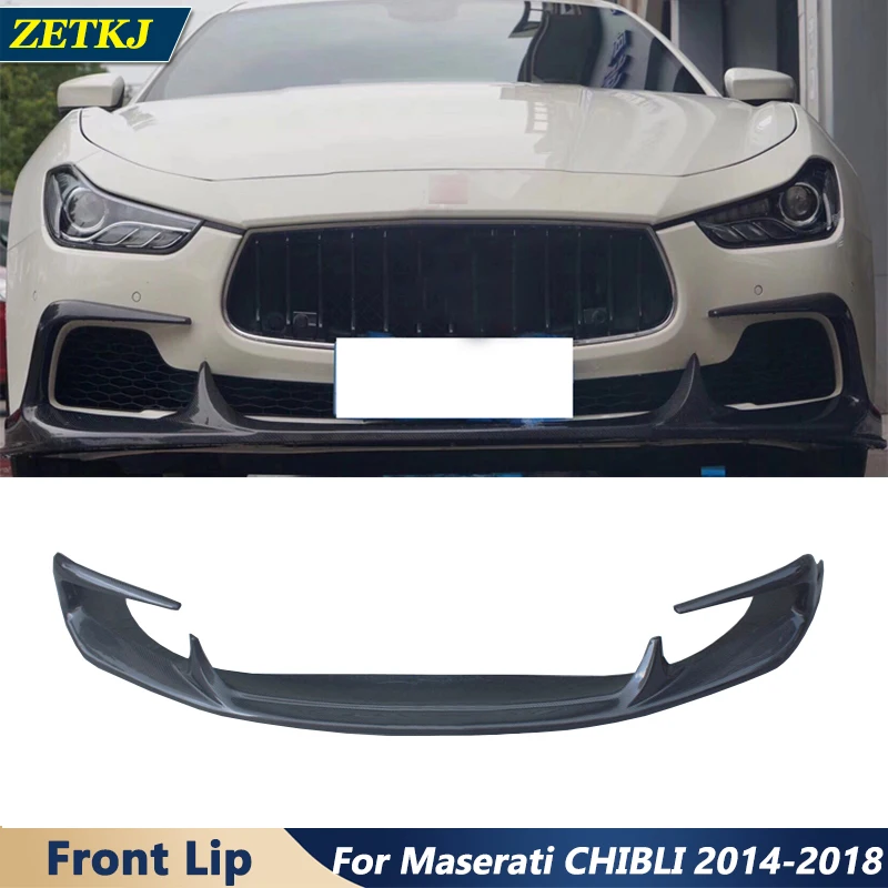 

GHIBLI Real Carbon Fiber Front Bumper Wrap Shovel Chin Lip Spoiler Diffuser For Maserati GHIBLI 2014-2018 Modification