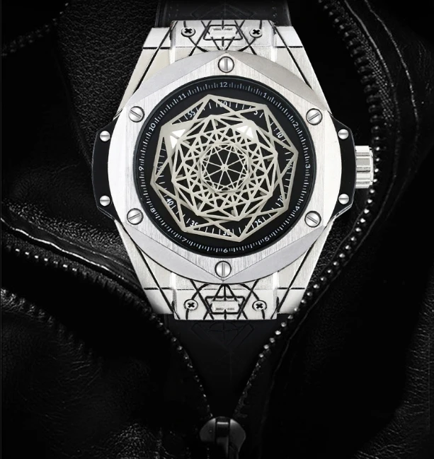 Женские кварцевые часы с силиконовым ремешком Модные индивидуальные мужские