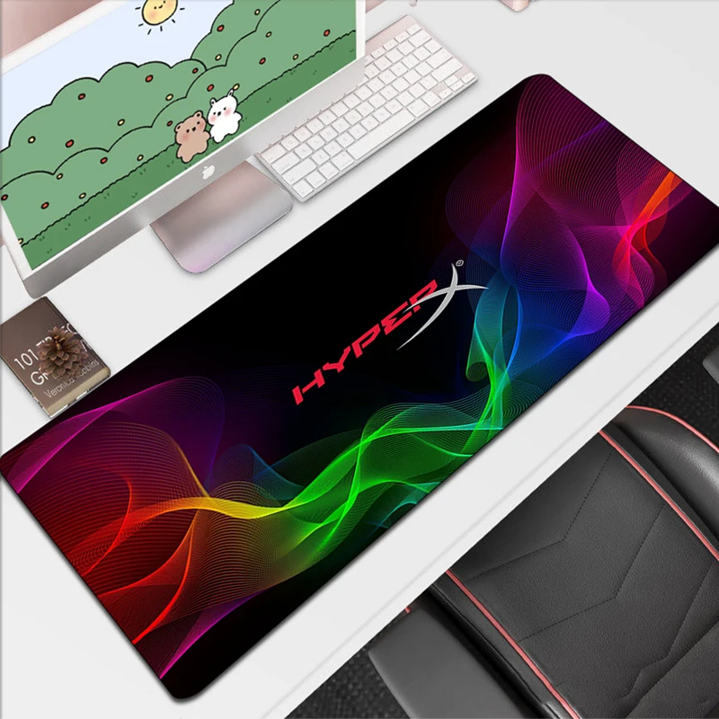 

Большой коврик для мыши Xxl H-HyperX, коврик для мыши, аниме-геймерская клавиатура, Настольный коврик, аксессуары для ПК, игровая удлиненная защит...
