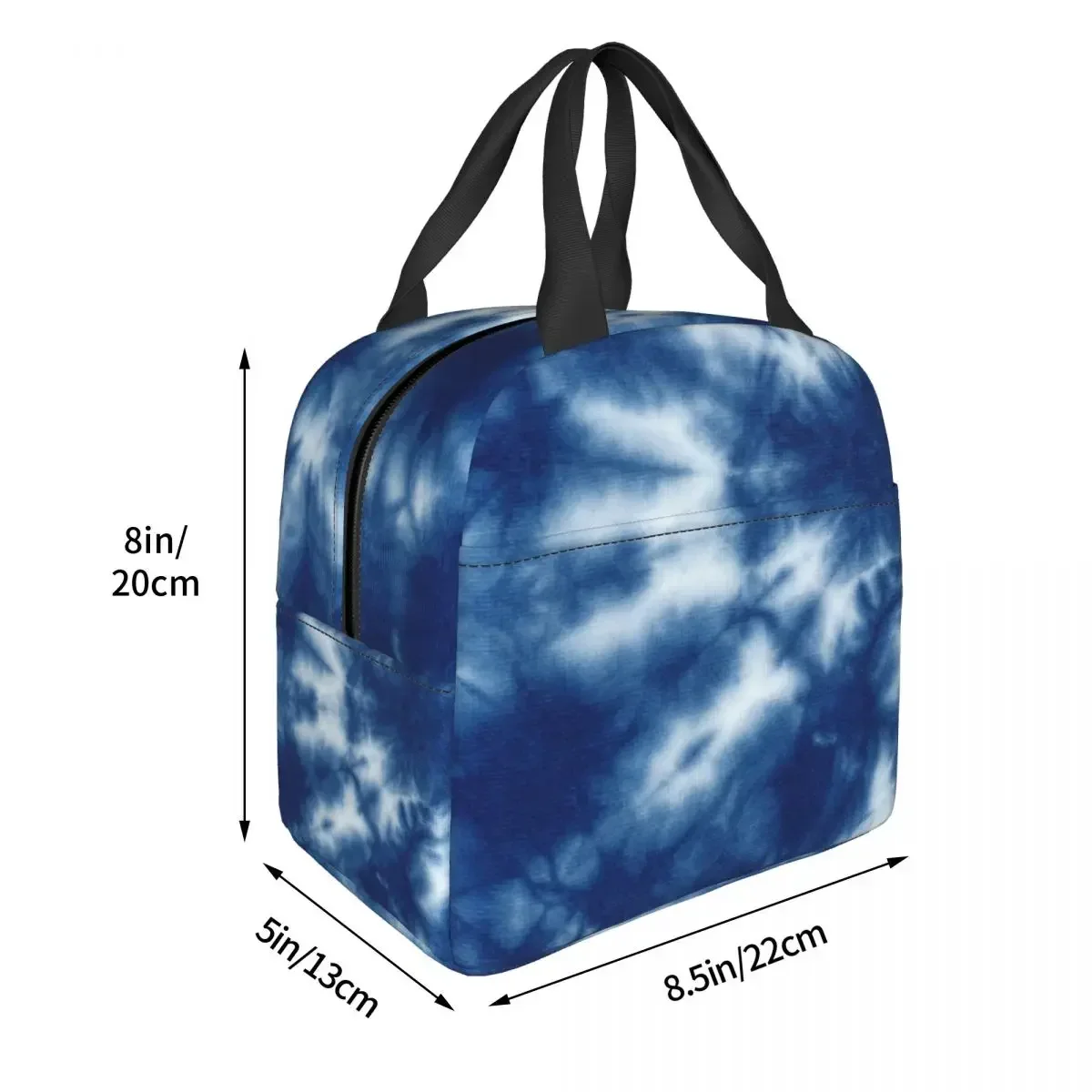 Сумка для ланча женщин и детей изолированная сумка-холодильник с рисунком синего