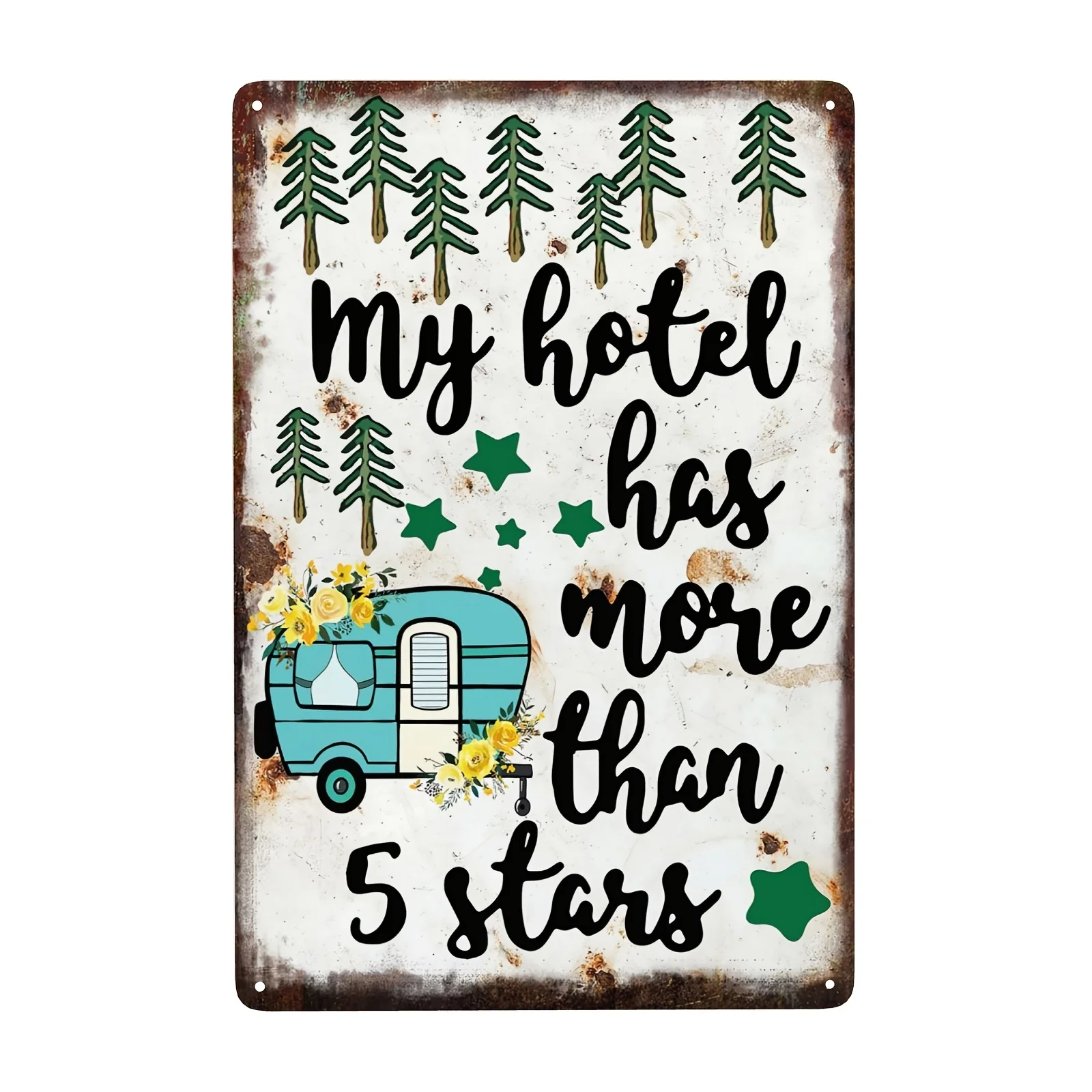 

Metal Aluminum Sign, Rustic Camper Wall Art Decor, Camper Accessories, Retro Vintage Kitchen Bedroom Cafe Living Room Wall Decor