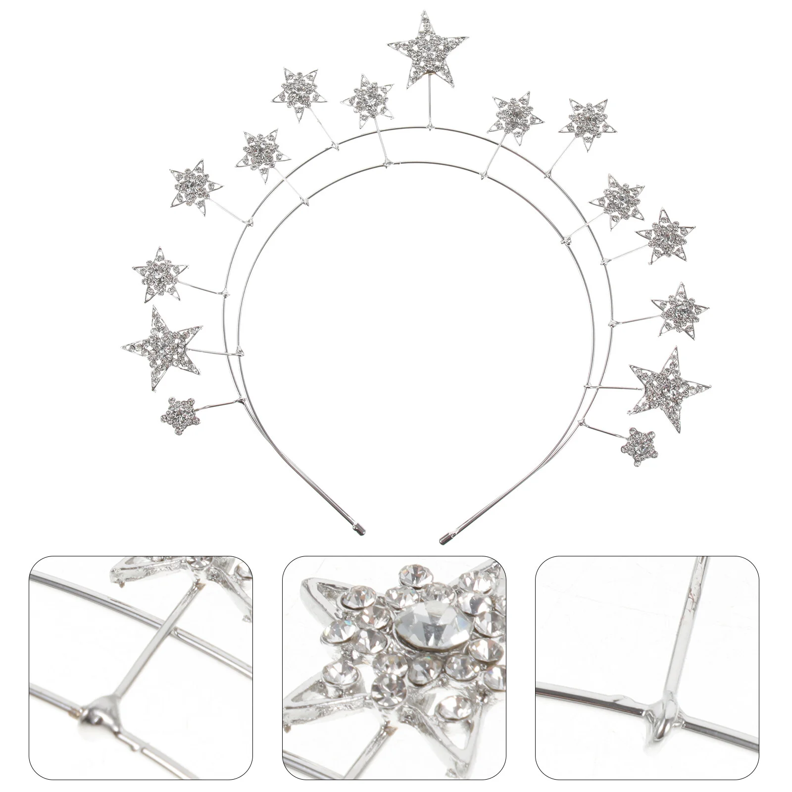 

Birthday Wedding Crown Glitter Star Hair Accessories Women Headpiece Hair Accessory Hairband