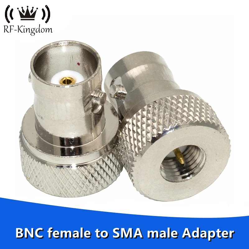 SMA штекер-гнездо BNC никелированные прямые коаксиальные RF адаптеры для раций BNCK/sgm диск никелированный