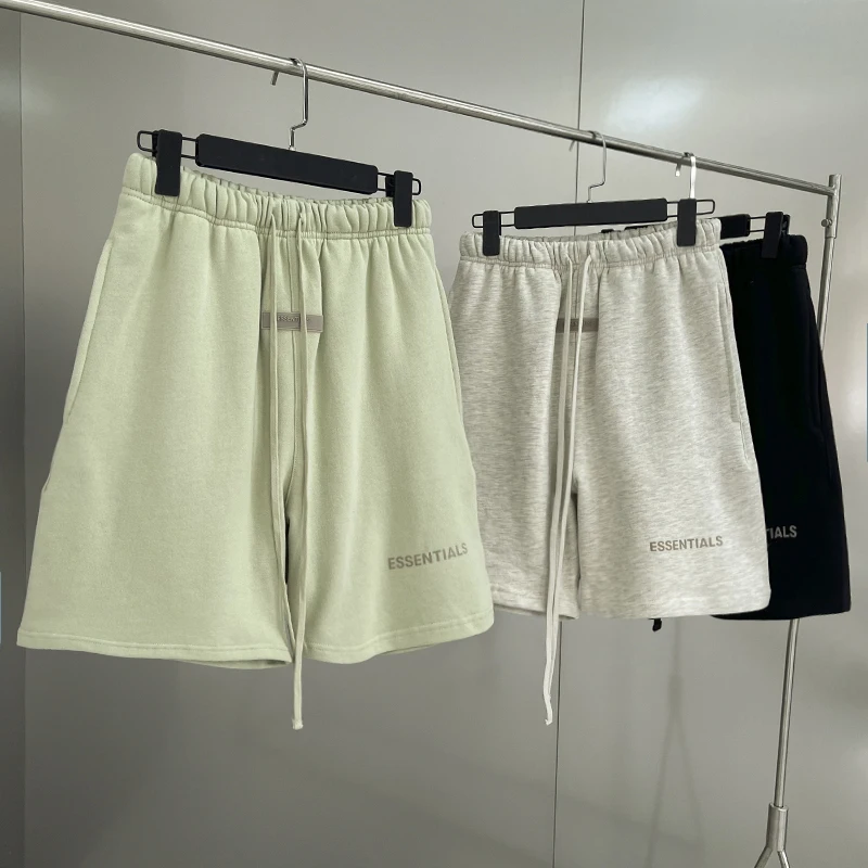 

2022 Men's Essentials Cotton Shorts Flocking Letter 1:1High Street Hip hop Sports Pants Outdoor Leisure Running Unisex Sweatpant