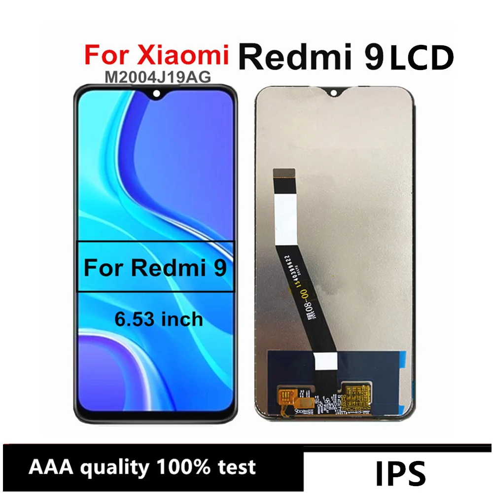 

ЖК-дисплей 6,53 дюйма для Xiaomi Redmi 9, сенсорный экран с дигитайзером в сборе для Xiaomi Redmi 9, ЖК-дисплей M2004J19G