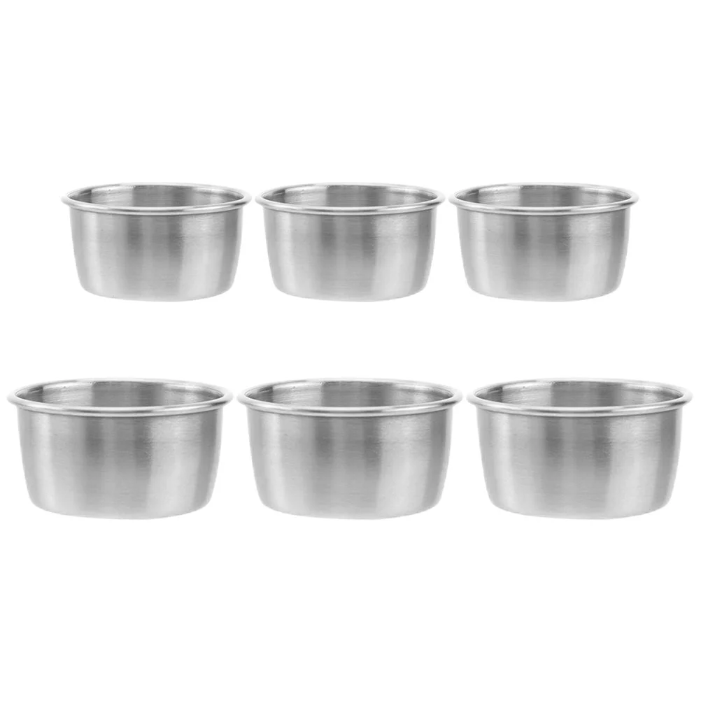

Cups Bowl Dipping Cup Dish Sauce Metal Portion Mini Condiment Appetizer Dishes Small Steel Stainless Sushi Pudding Bowls Vinegar