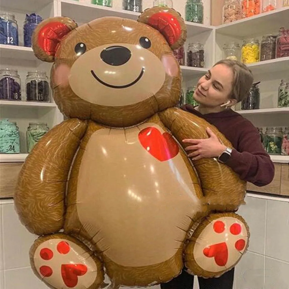 

91*65cm Love Bear Aluminum Film Balloon Cartoon Bear Children Birthday Party Wedding Decoration Baby Shower Balloon Party Supply