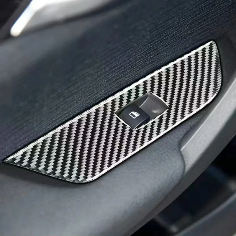 

Carbon Fiber Car Inner Door Windows Control Panel Decorative Cover Trim Strips Stickers For BMW X1 E84 Car Interior Accessories