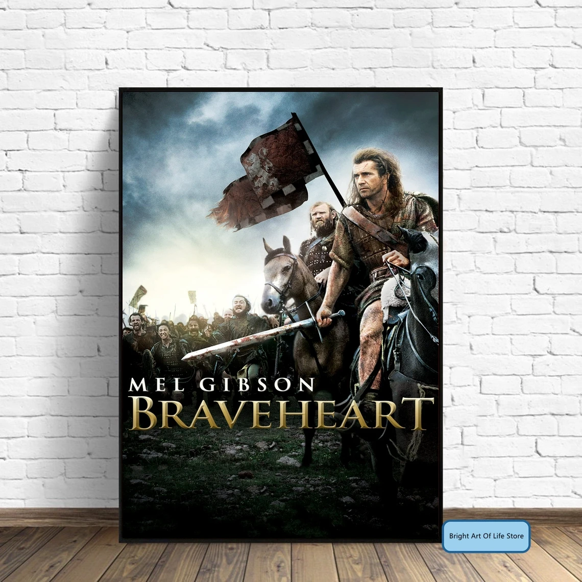 

Braveheart (1995) чехол для плаката из фильма, фотопечать на холсте, настенное искусство, домашний декор (без рамки)