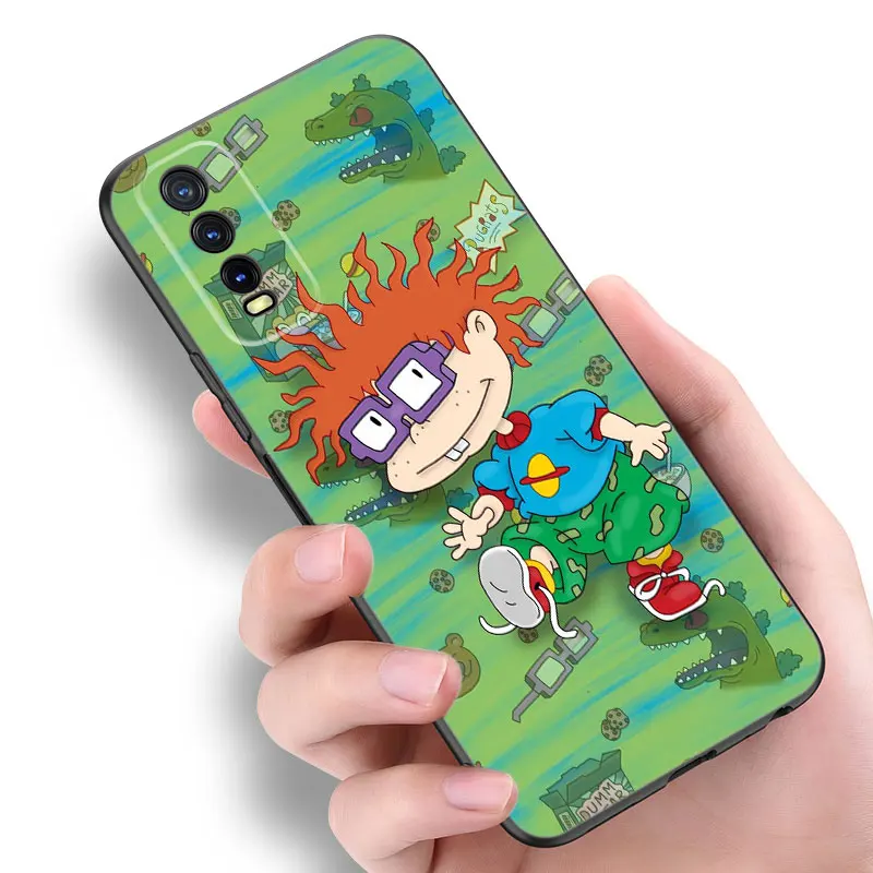 Мультяшные R-Rugarts черная силиконовая модель для V27 V30 Pro V29e Y27 Y55 Y78 чехол телефона Y02S