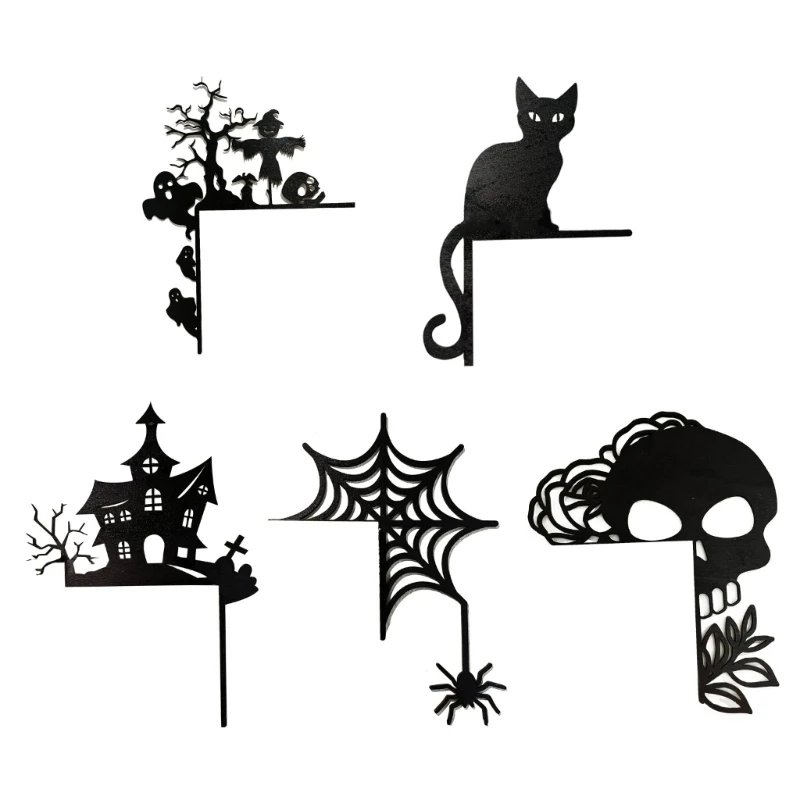 

Haunting Halloween Door Frame Ornament Silhouettes Design for Haunted House