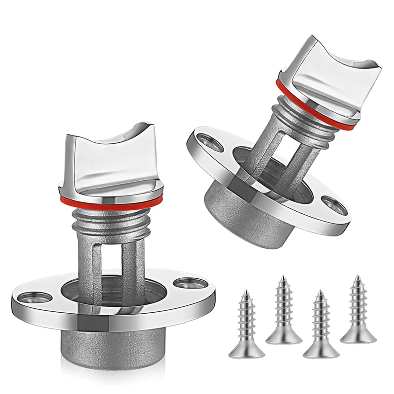 

2 Packs Oval Garboard Drain Plug Stainless Steel Boat Drain Plug for 1 Inch Hole, Thread for 3/4 Inch