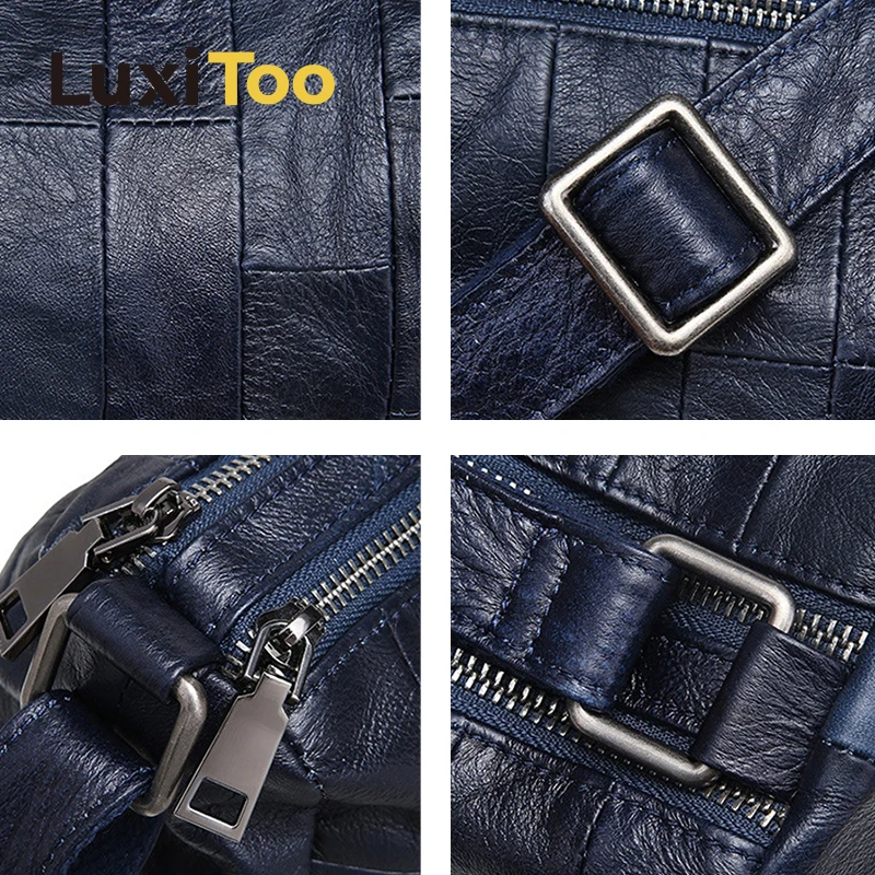 Genuine Leather Shoulder Bag Women Flap Casual Messenger Bags Street Crossbody Bag Cowhide Travel Bags Daily Work High Quality