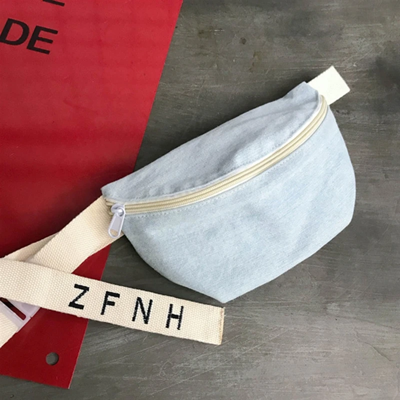

Men Women Canvas Print Letter Harajuku Style Waist Bag Unisex Fanny Pack Chest Packs Money Belt Belly Bags Purse