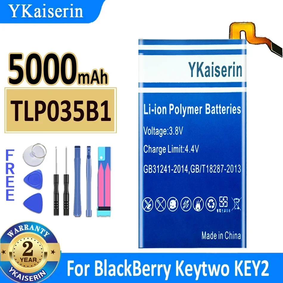 Аккумулятор YKaiserin TLP035B1 емкостью 5000 мАч для смартфона BlackBerry Keytwo KEY2 новая батарея +
