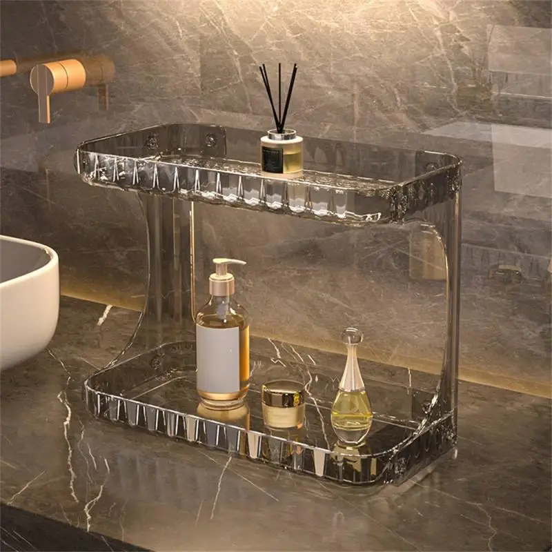 

Ящик для хранения косметики, акриловый стеллаж для хранения косметики, акриловый двухслойный ящик для хранения, подставки и стойки для хранения