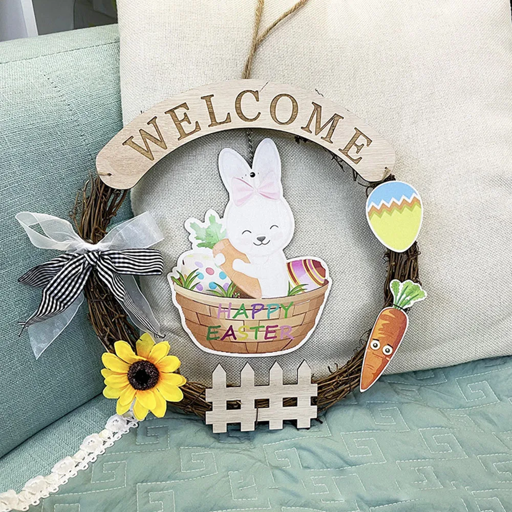 

Easter Rabbit Garland Door Creative Ornament Wall Decor Dark Forest 2022 Wall Calendar Home Decoration Hanging Decoration