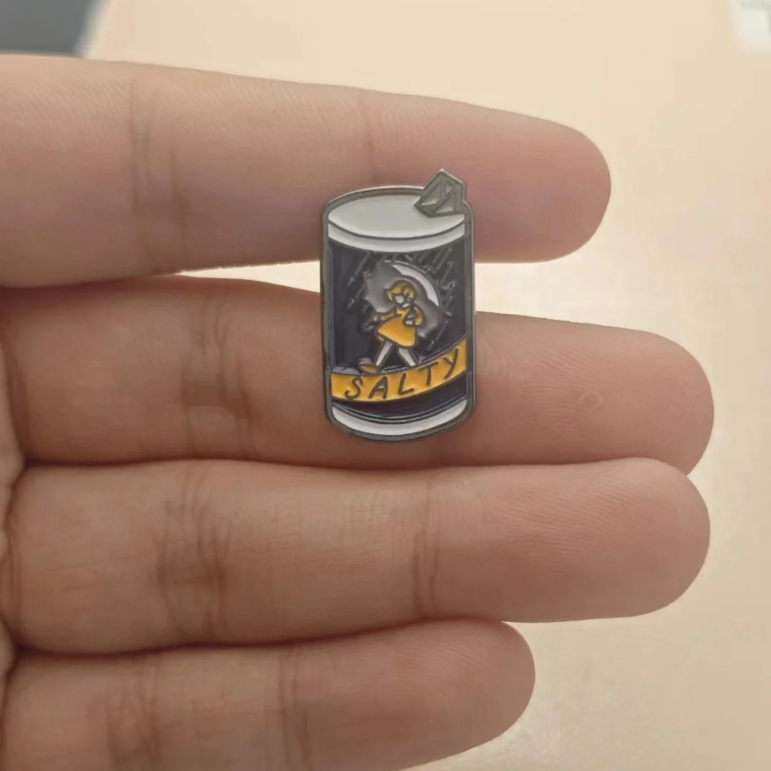 Fashionable and trendy metal cola bottle pin suitable for both men women's daily wear.