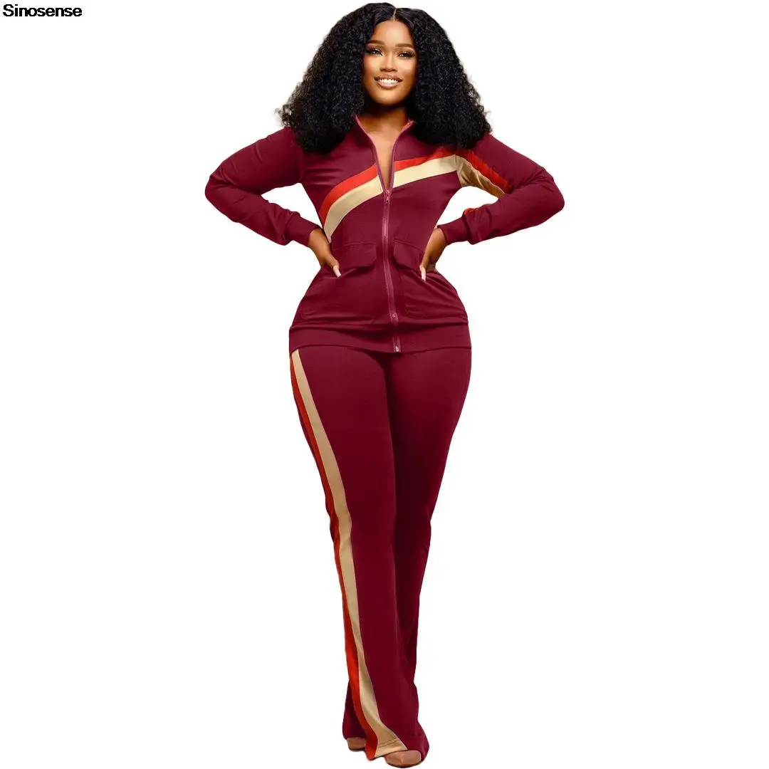 

Женский спортивный костюм из двух предметов, куртка на молнии и брюки, повседневный спортивный костюм, размеры до 3XL