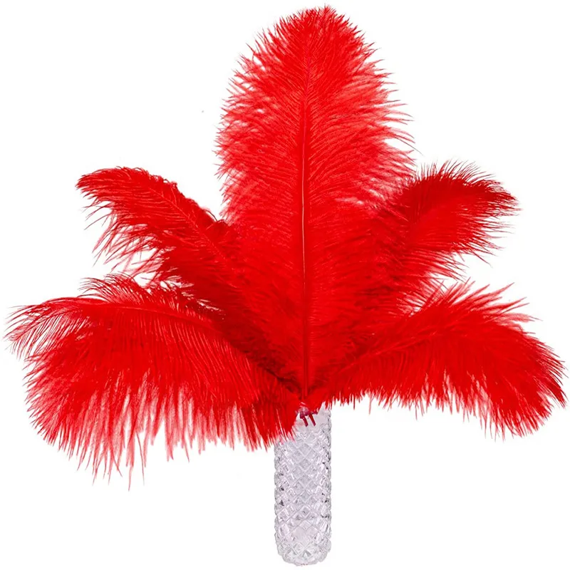 

10/200pcs Fluffy Red Ostrich Feathers DIY Christmas Decoration Plume Crafts Jewelry Making Dream Catcher Needlework Accessories