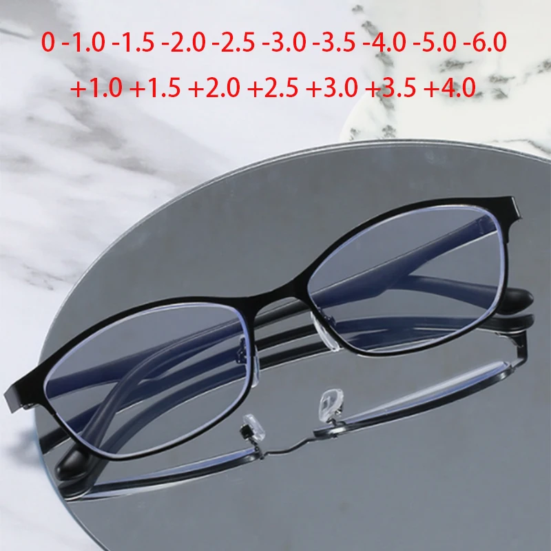 

Овальные оптические очки 0-0,5-1,0 To -6 для мужчин и женщин, в металлической оправе, с диоптриями от + 1,0 до + 4,0