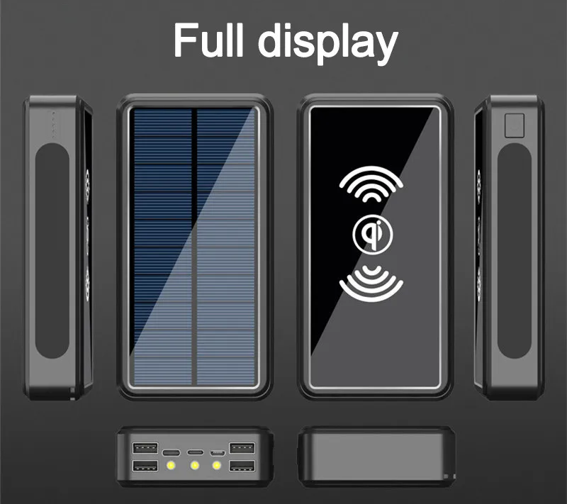 Внешний аккумулятор на солнечной батарее с 4 USB-портами 2022 мАч |