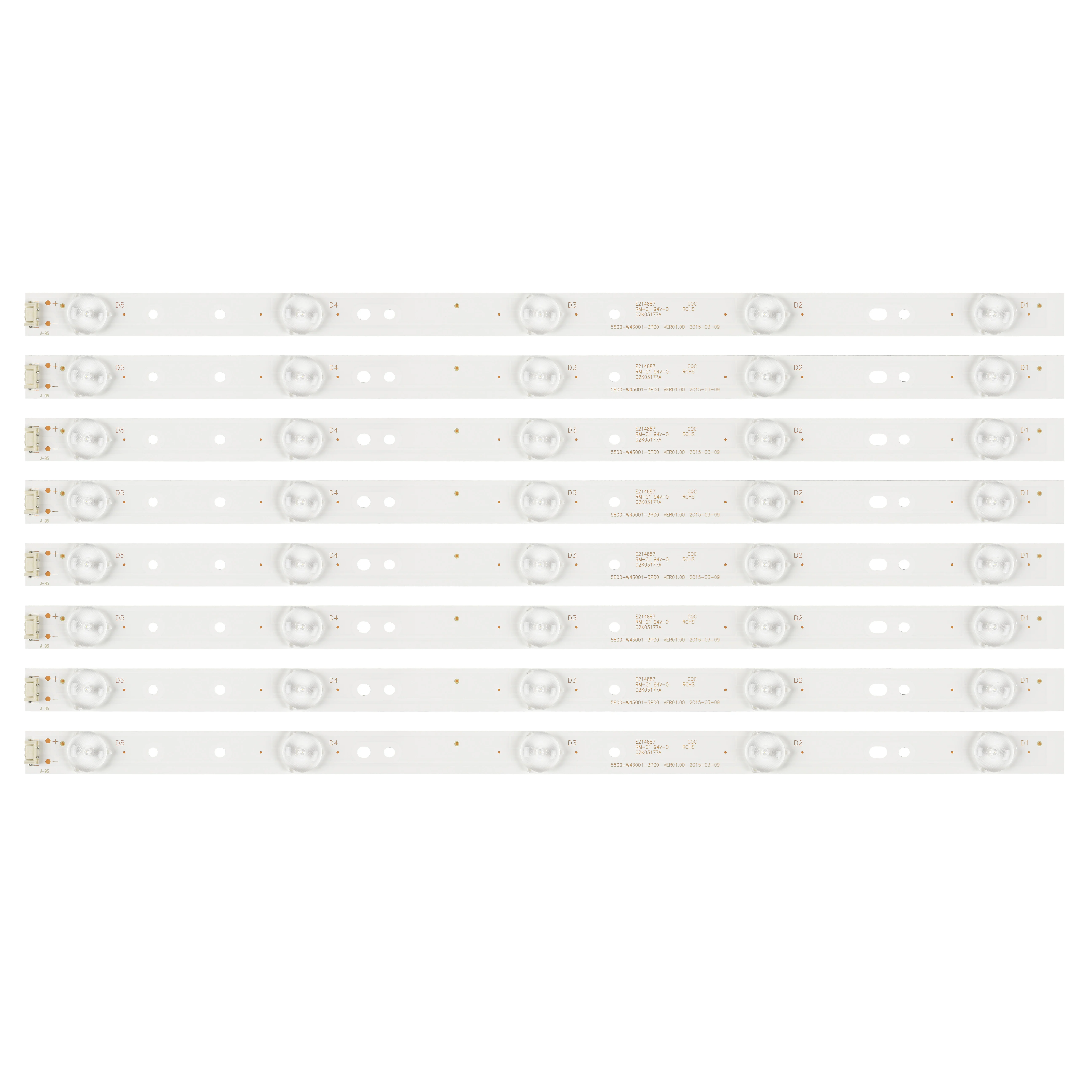 

10set LED Backlight strip For 43E3000 43E3500 43E6000 E465853 5800-W43001-3P00 VER01.00 02K03177A for LG Screen RDL430WY LD0-10D