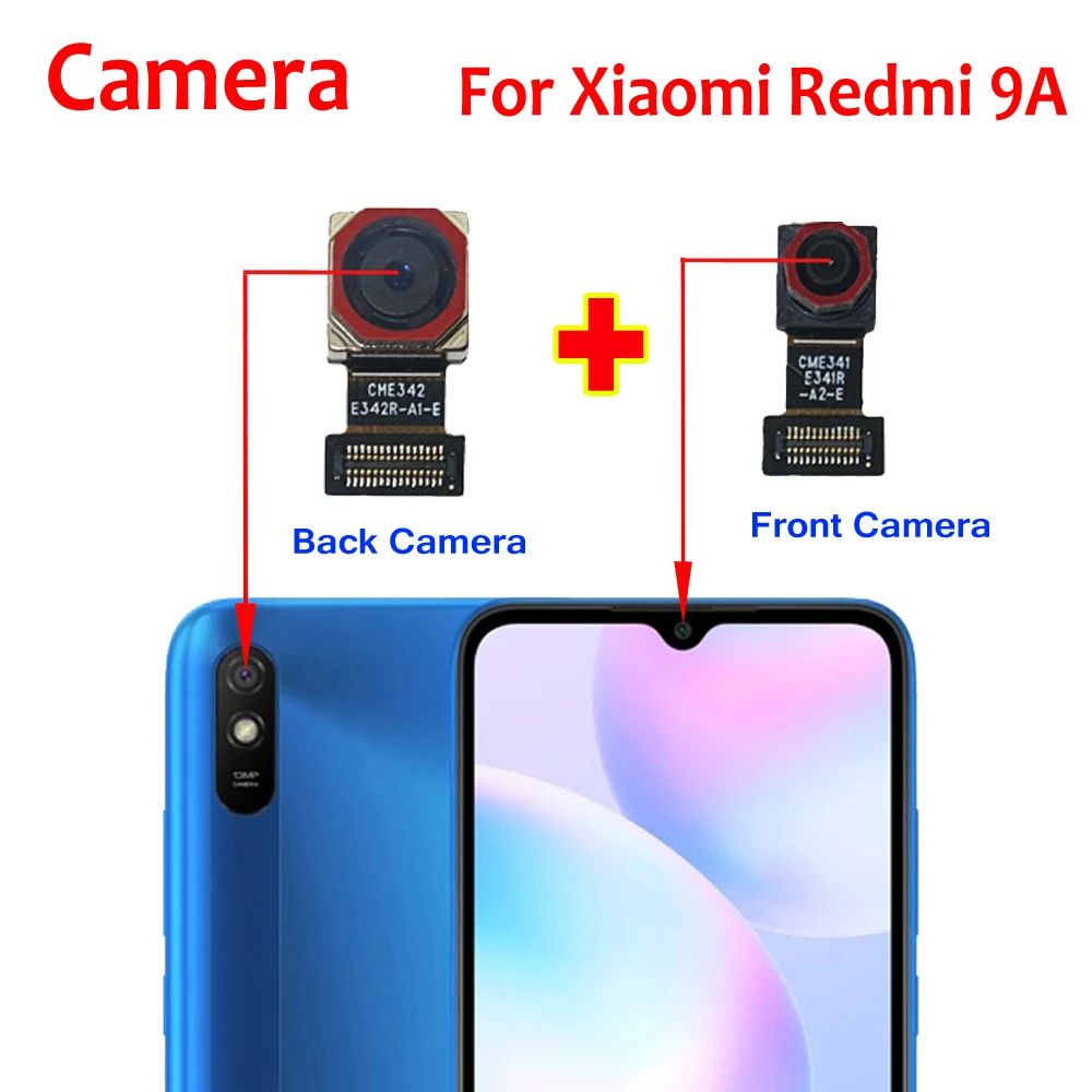 

Оригинальная передняя и задняя камеры для Xiaomi Redmi 9A модуль основной камеры замена гибкого кабеля запасные части