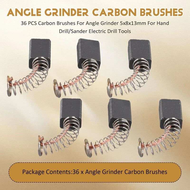 Угольные щетки для угловой шлифовальной машины 5x8x13 мм 36 шт.