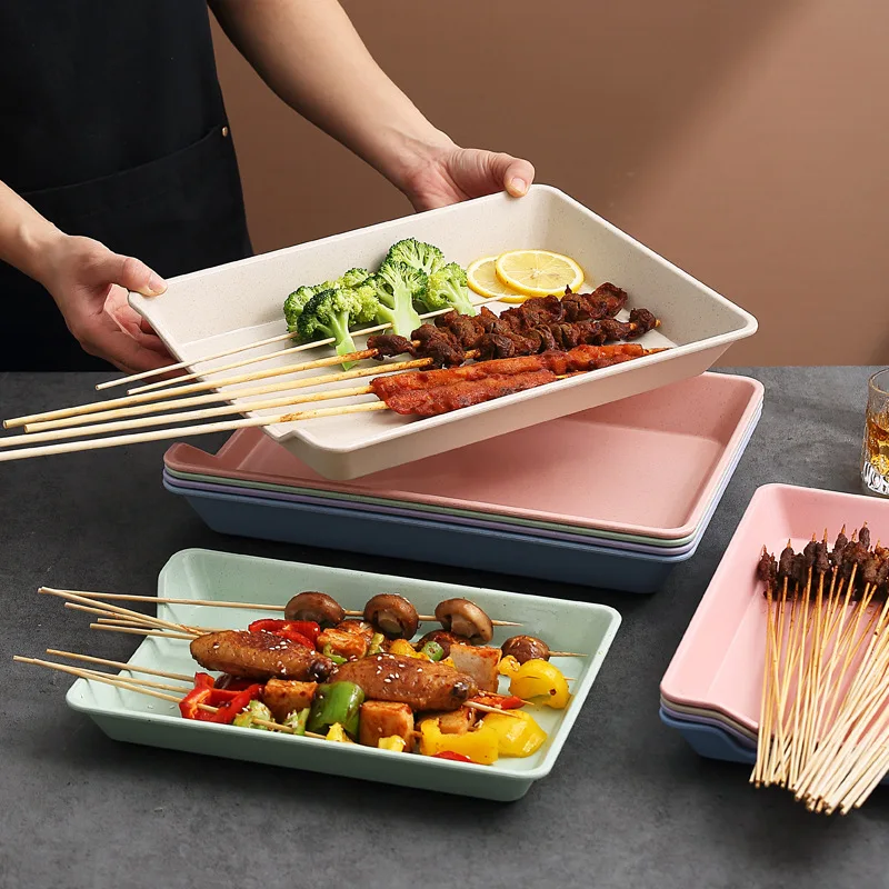 

Japanese Deepened Long Dish Multifunctional Anti Falling Food Dessert Plate Cake Tray Snack Barbecue Skewer Incense Plate