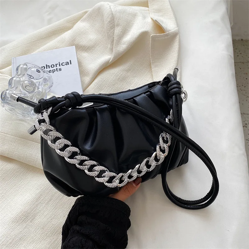 

Женская сумка через плечо из ПУ кожи, на цепочке