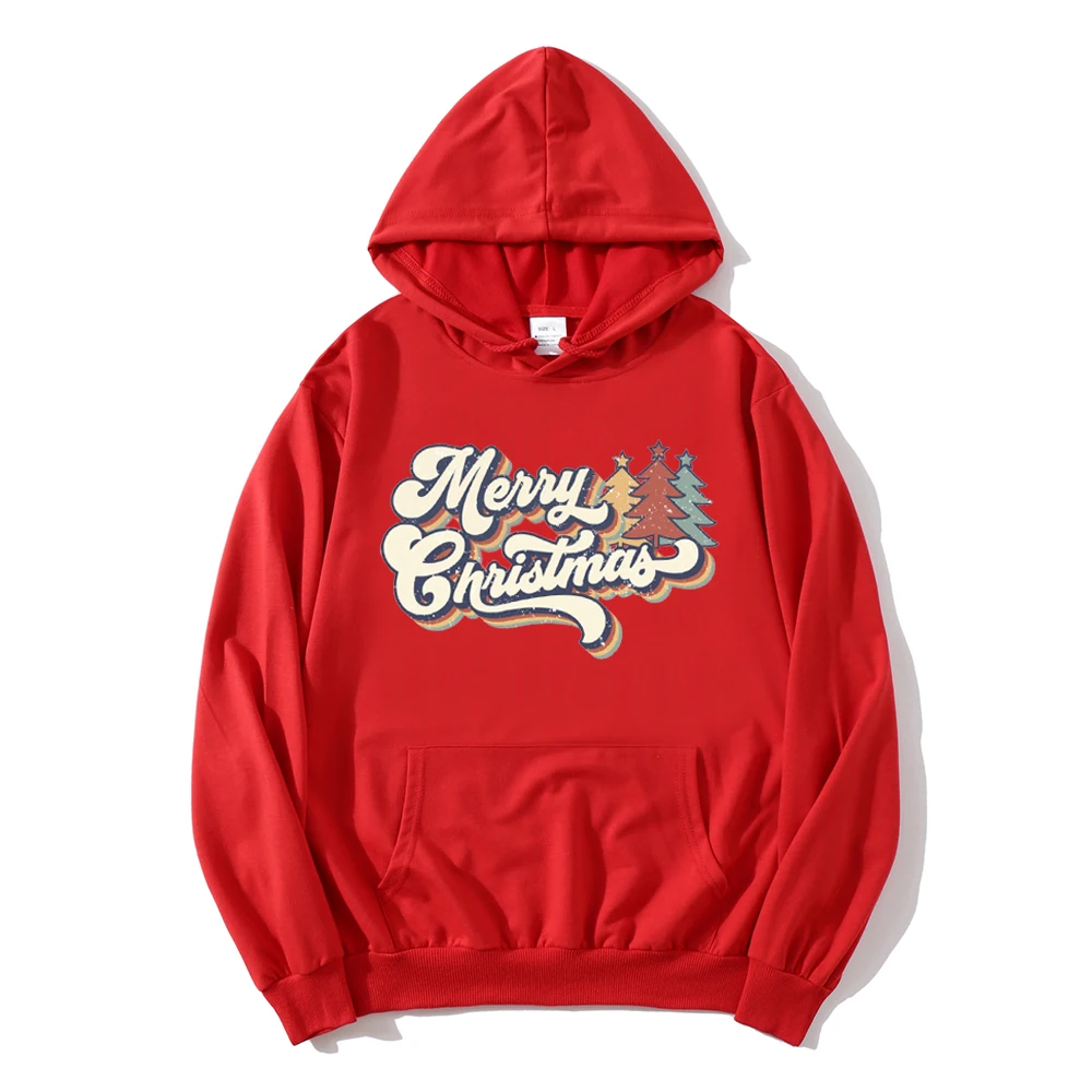 

Merry Christmas Sweatshirt Christmas Tree Hoodies Print Hoodie Harajuku Christmas Gifts Clothes for Women Winter Clothes L