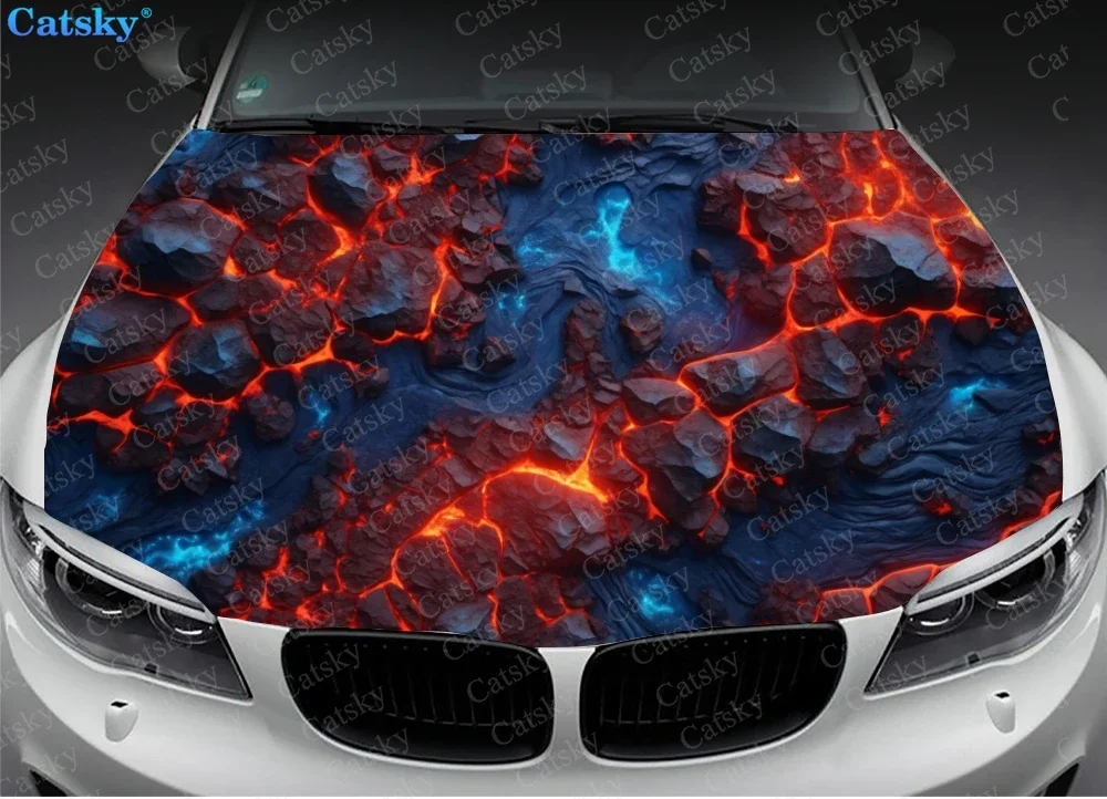 Абстрактная лава рисунок пламени наклейки для грузовиков виниловые Стикеры