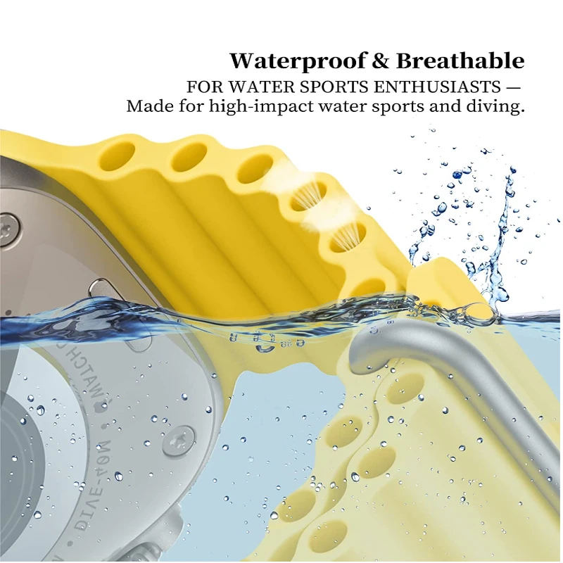 Ocean strap For Apple watch Ultra band 49mm 45mm 44mm 40mm 41mm 42mm 38mm silicone correa bracelet iWatch series 7 6 3 se 8 5 4