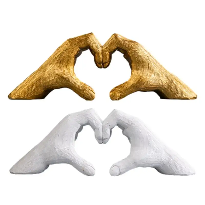 

Heart Gesture Sculpture Resin Love Statue Finger Modern Art Sculpture Gesture Heart Heart Figurine Ornament Love Shape Figurine