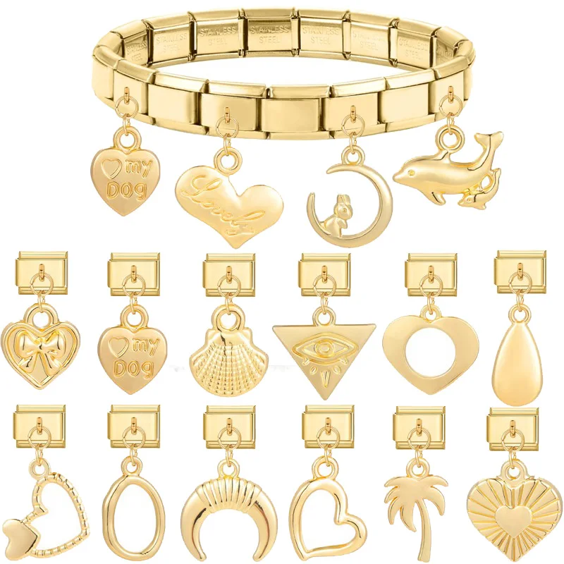 Weirdo романтический шарм цветок Бабочка солнце гирлянда итальянские шармы звенья