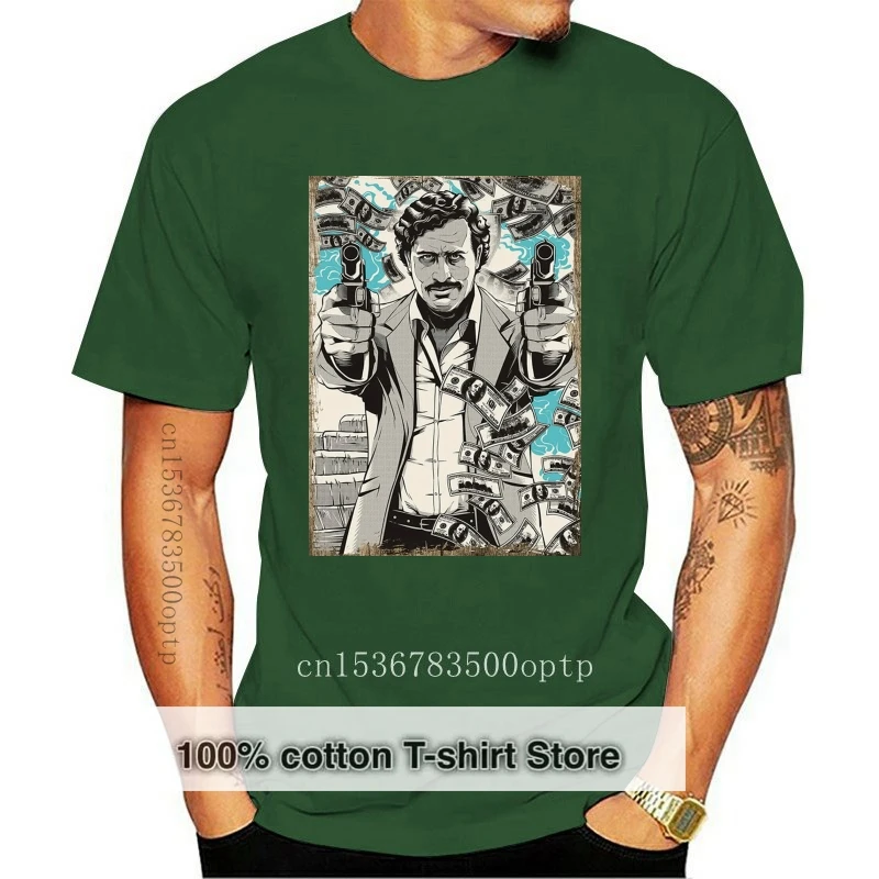 

New Pablo Escobar Original Art T-Shirt Premium Cotton Tee Vintage Graphic Tee Shirt