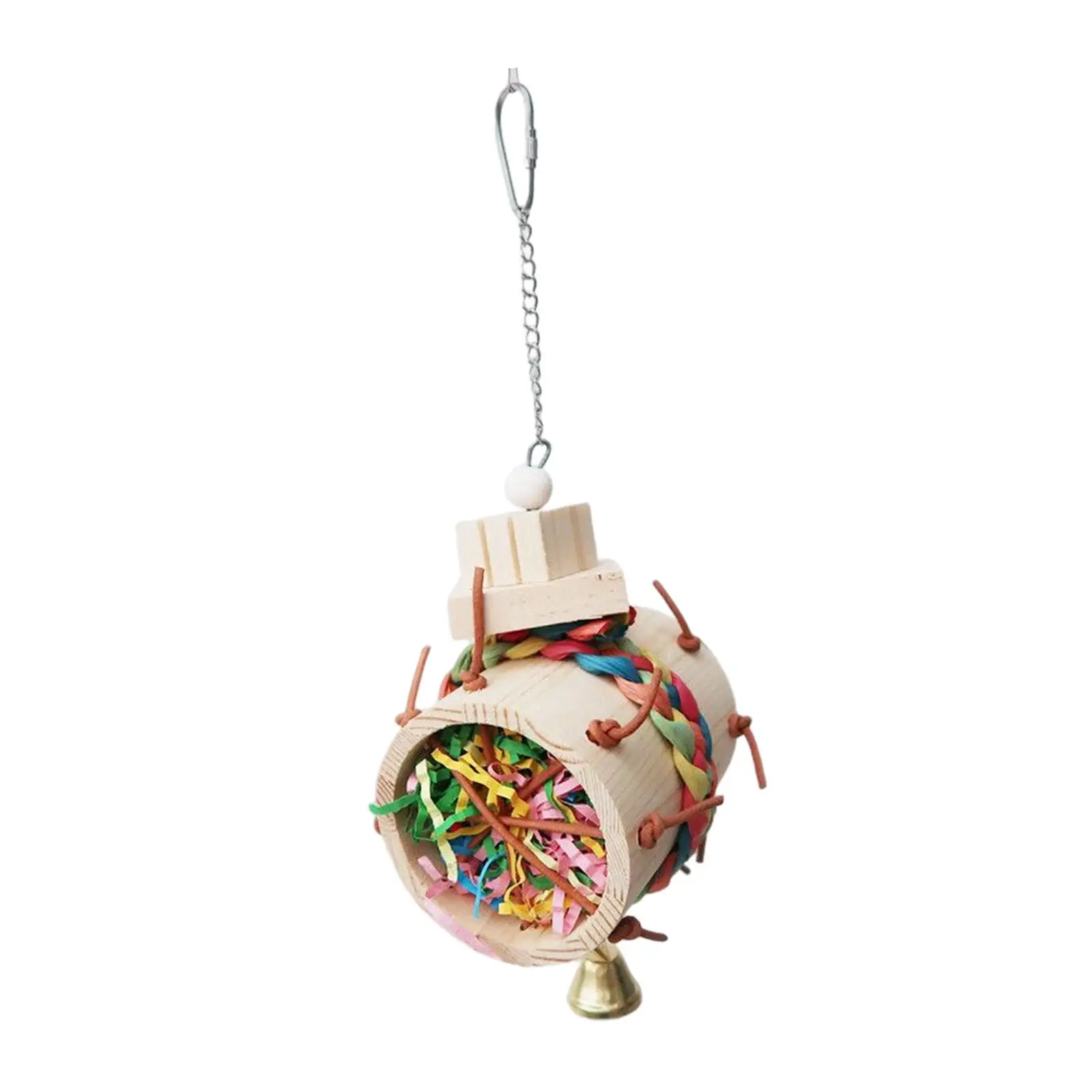 

Parrot Chewing Toys Wooden Cage Decoration for Parakeet Love Birds Conures
