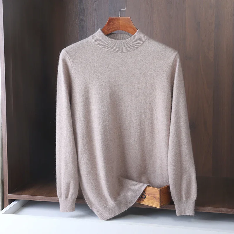 Осень-зима 2024 новые мужские вязаные топы с круглым вырезом мужской свободный