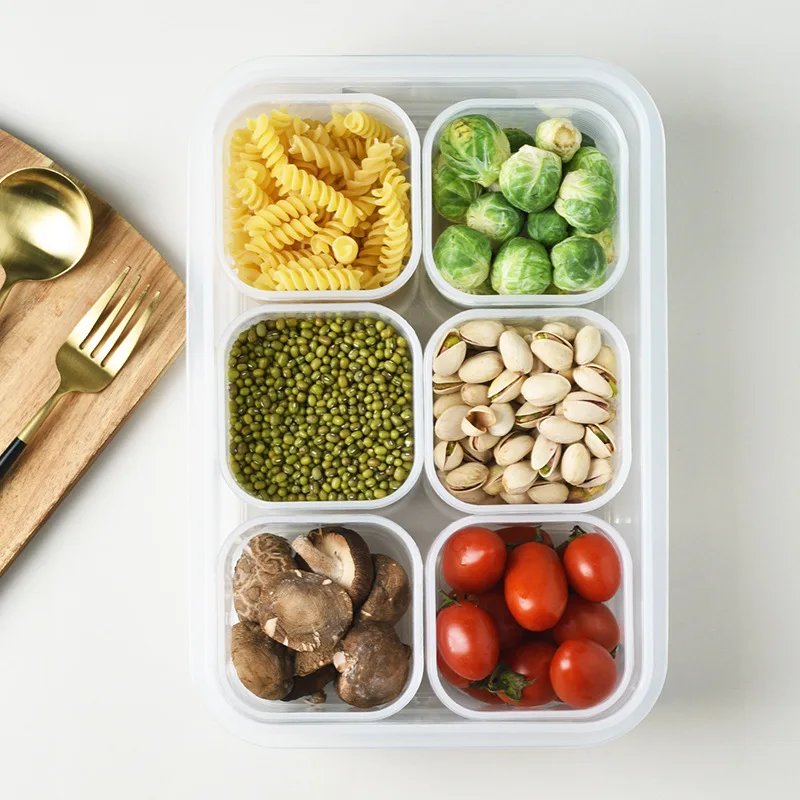

Fridge fresh-keeping box microwave onion ginger fruit Complementary food classified storage box kitchen organizer seal container