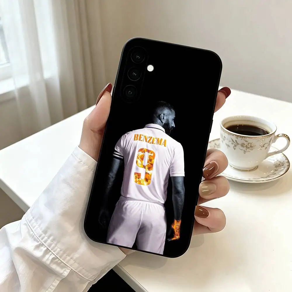 Фото Чехол для телефона K-Karim Benzema Football Cheer для Samsung Galaxy A73, A72, A71, A70, A53, A52, A51, мягкий силиконовый черный чехол №5