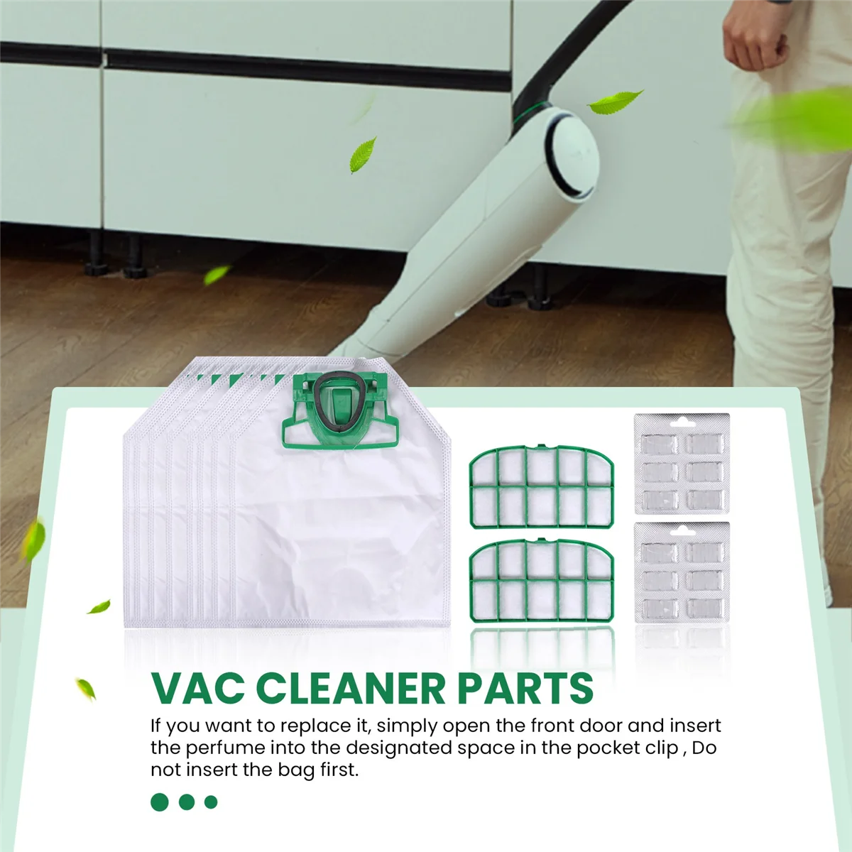 Для VK200 FP200 Запчасти для пылесоса Vorwerk Kobold Сменный фильтр 8 пакетов + 2 HEPA-фильтра 12